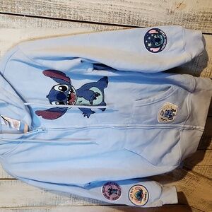 Disney Stitch Light Blue Hoodie - S